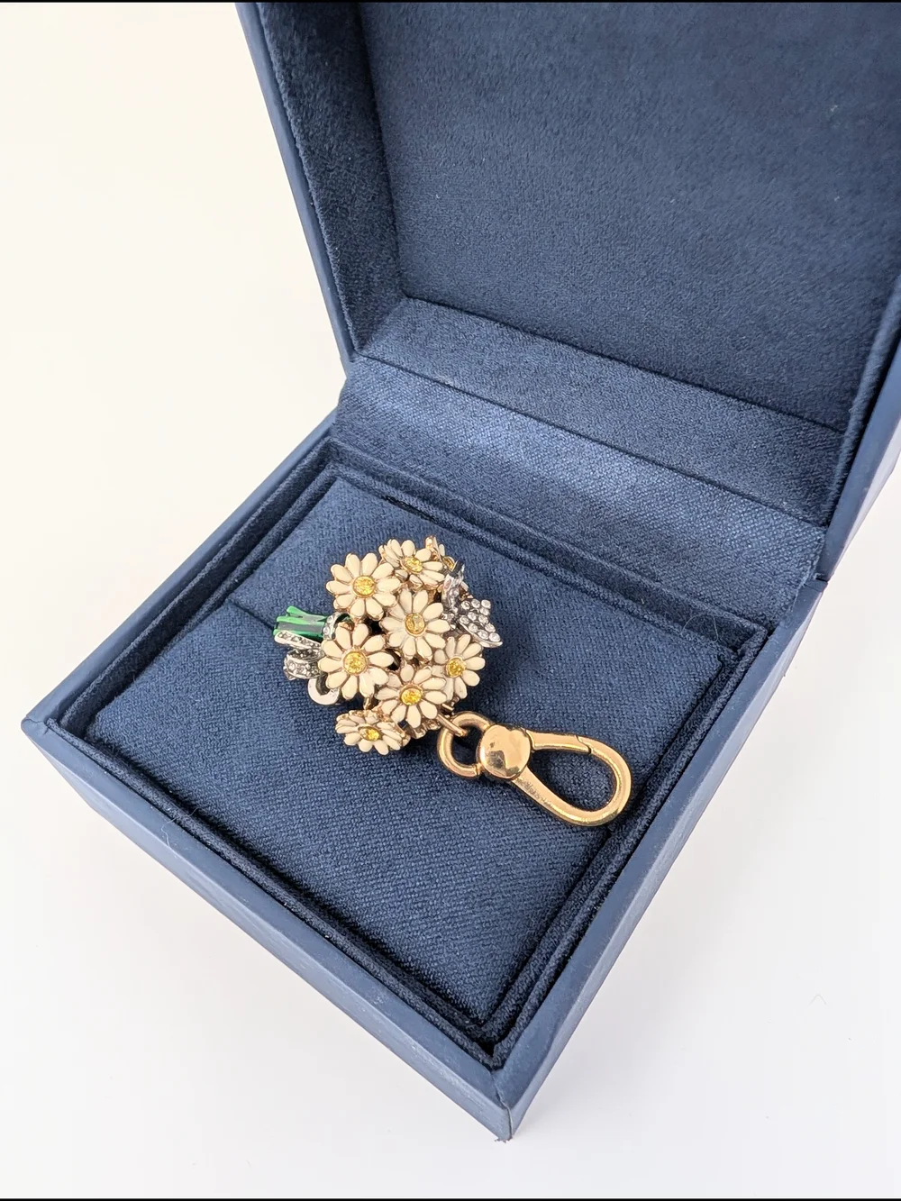 Juicy Couture Y2K Daisy Bouquet Charm with White Enamel Green Accent Butterfly - Picture 2 of 8